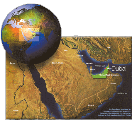 dubai map uae. Dubai UAE